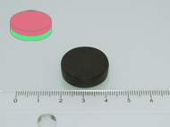 20x5 mm N42 NEODYM m�gnes korong gumibevonattal