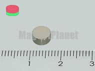 6x3 mm N38 NEODYM m�gnes korong