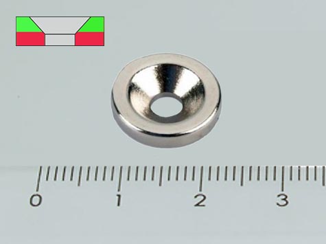 15x2/3 mm N35 NEODYM m�gnes gy�r� s�llyeszt�ssel (D�l)